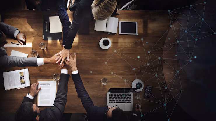 professional business consulting team meeting in modern office
